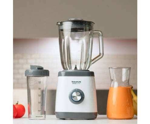 Taurus OPTIMA GO 1500 Batidora de vaso 1500 W Negro, Blanco