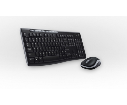 Teclado Logitech MK270 RF inalámbrico QWERTY Checa, Polaco, Turco Negro, Plata