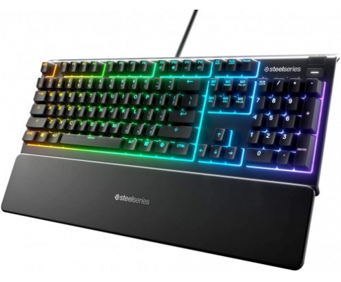 Teclado steelseries apex 3 retroiluminado español qwerty negro 64798