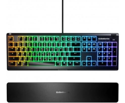 Teclado steelseries apex 3 retroiluminado español qwerty negro 64798