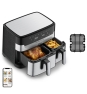 Tefal Dual Easy Fry & Grill EY905D Doble 8,3 L Independiente 2700 W Freidora de aire caliente Acero inoxidable