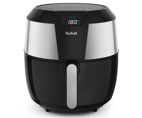 Tefal Easy Fry EY701D Sencillo 5,6 L Independiente 1850 W Freidora de aire caliente Negro, Acero inoxidable