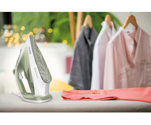 Tefal Easygliss Eco FV5781 Plancha vapor-seco Suela de Durilium Airglide 2800 W Blanco, Verde