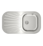 Teka Stylo 1C 1E Lavabo sobre-encimera Rectangular Acero inoxidable