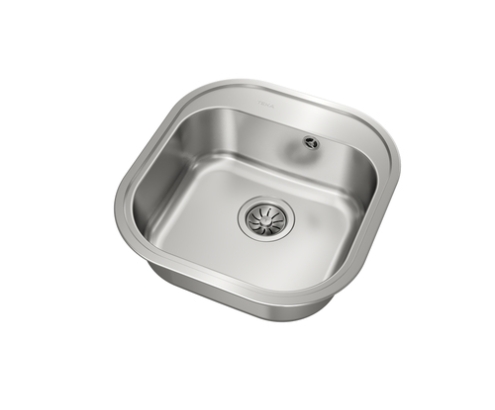 Teka Stylo 1C Lavabo sobre-encimera Plaza Acero inoxidable