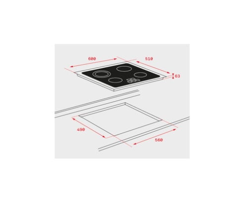 Teka TZ6415 Negro Integrado Cerámico 4 zona(s)