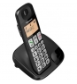TELEFONO INALAMBRICO DECT PANASONIC IDENTIFICACION LLAMADAS 50 MEMORIAS BOTONES GRANDES COMPATIBLE AUDIFONOS NEGRO KX-TGE310SPB
