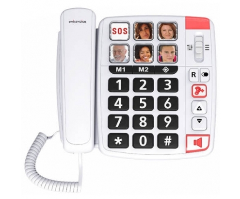 TELEFONO SWISSVOICE SENIOR CON CABLE XTRA1110 BLANCO ATL1418644