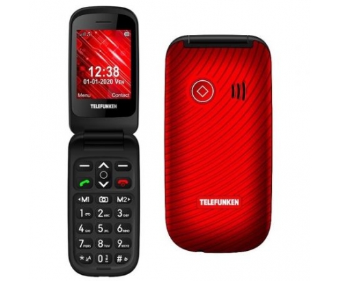 Telefunken S440 teléfono móvil para personas mayores rojo TF-GSM-440-CAR-RD