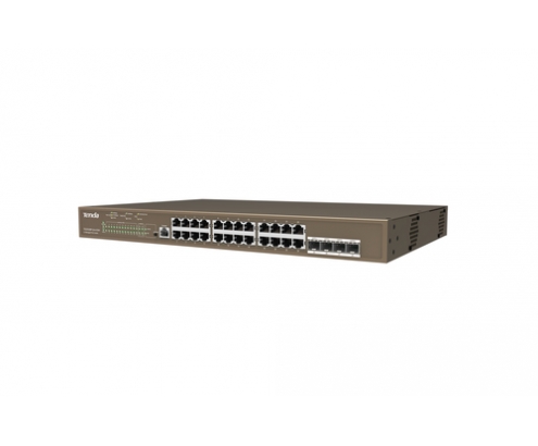 Tenda TEG5328P-24-410W Gestionado L3 Gigabit Ethernet (10/100/1000) EnergÍa sobre Ethernet (PoE) 1U Gris