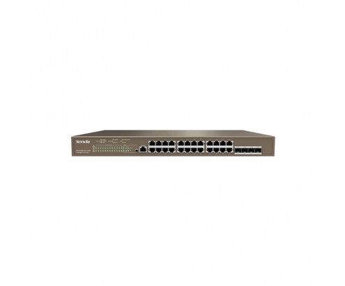 Tenda TEG5328P-24-410W Gestionado L3 Gigabit Ethernet (10/100/1000) EnergÍa sobre Ethernet (PoE) 1U Gris