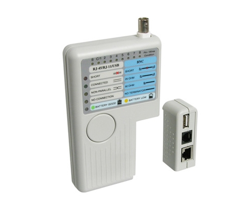 Tester probador de cables wp Rj11 Rj12 Rj45 bcn usb blanco WPC-TST-002
