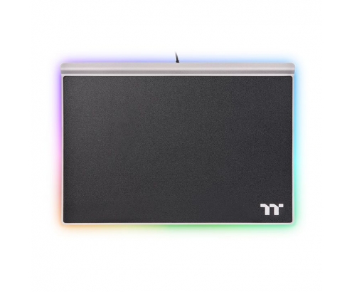 Thermaltake Argent MP1 RGB Alfombrilla de Ratón para juegos Negro, Titanio
