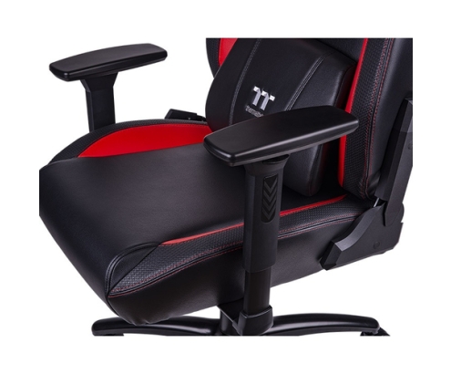 Thermaltake GGC-VCO-BRLWDS-01 silla para videojuegos Butaca para jugar Asiento acolchado Negro, Rojo