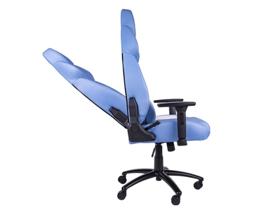 Thermaltake GGC-VCO-LWLWDS-01 silla para videojuegos Butaca para jugar Asiento acolchado Azul, Blanco
