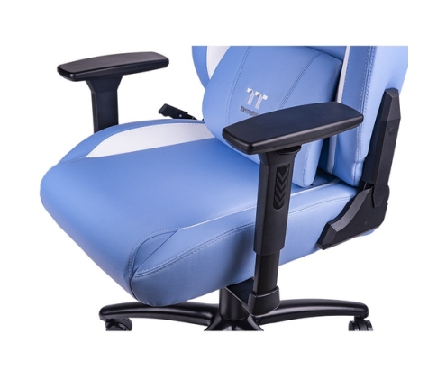 Thermaltake GGC-VCO-LWLWDS-01 silla para videojuegos Butaca para jugar Asiento acolchado Azul, Blanco