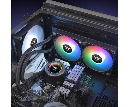 Thermaltake TT TH240 ARGB Procesador Sistema de refrigeración líquida todo en uno 12 cm Negro 1 pieza(s)