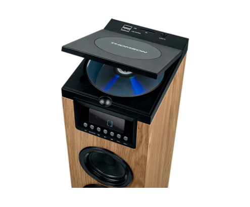 Thomson DS122CD sistema de audio para el hogar Torre de sonido para uso doméstico 10 W Negro, Madera