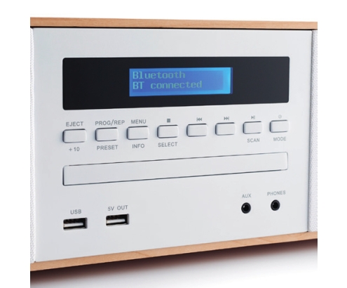 Thomson MIC201IBT sistema de audio para el hogar Microcadena de música para uso doméstico 50 W Blanco
