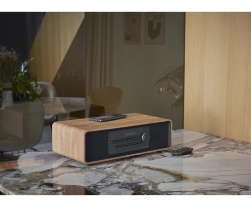 Thomson MIC300IBT sistema de audio para el hogar Microcadena de música para uso doméstico 10 W Negro, Madera