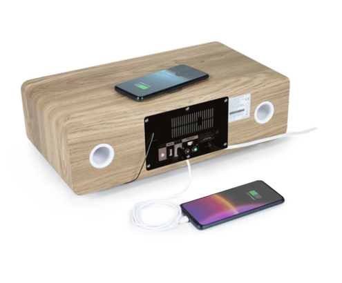 Thomson MIC301IBT sistema de audio para el hogar Microcadena de música para uso doméstico 10 W Blanco, Madera