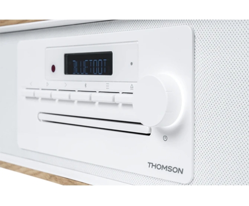 Thomson MIC301IBT sistema de audio para el hogar Microcadena de música para uso doméstico 10 W Blanco, Madera