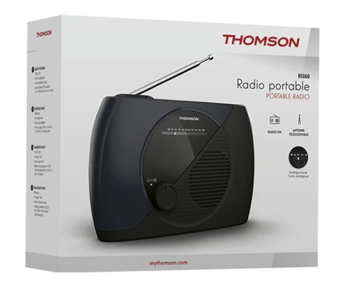 Thomson RT350 radio Portátil Analógica Negro
