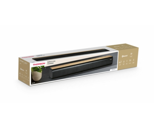 Thomson SB402BT altavoz soundbar Negro, Madera 200 W