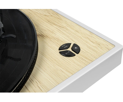 Thomson TT300 Tocadiscos de tracción por correa Blanco, Madera
