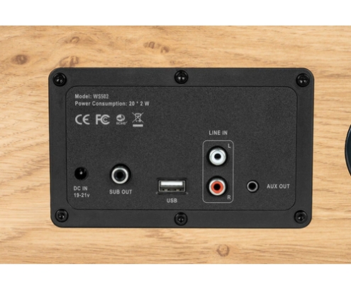 Thomson WS502 sistema de audio para el hogar Microcadena de música para uso doméstico Negro, Madera