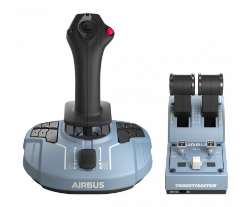 THRUSTMASTER Airbus Edition Palanca de mando Analógico/Digital PC USB Tipo C Negro, Azul