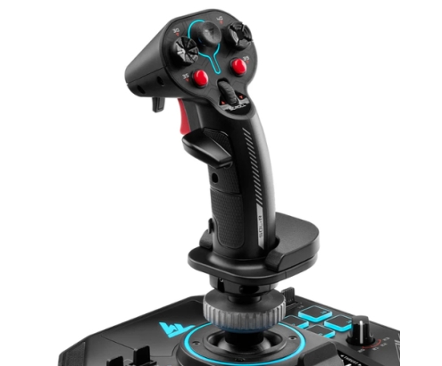 Thrustmaster Sol-R 4 HOTAS Negro USB Joystick/Palanca de control lateral + cuadrante de aceleración Analógico/Digital PC