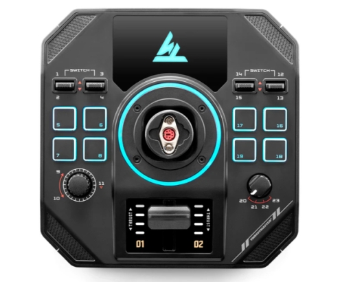 Thrustmaster Sol-R 4 HOTAS Negro USB Joystick/Palanca de control lateral + cuadrante de aceleración Analógico/Digital PC