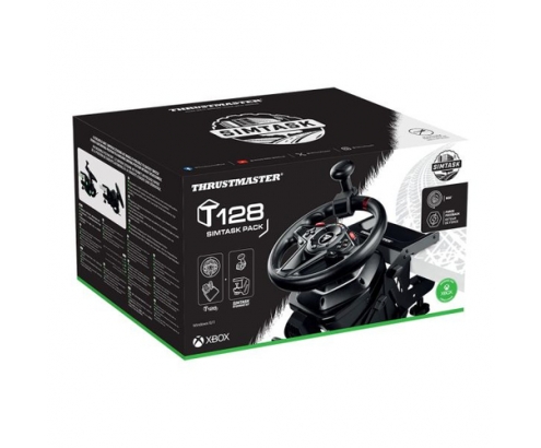 Thrustmaster T128 Negro USB Volante + Pedales Analógico PC, Xbox