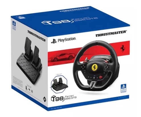 Thrustmaster T98-P FERRARI 296 GTB Negro Volante + Pedales PC, PlayStation 4, PlayStation 5