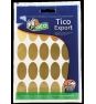 Tico E-GL-3620 etiqueta autoadhesiva Ovalado Oro 200 pieza(s)