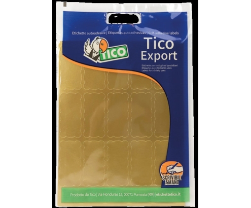 Tico E-GL-4521 etiqueta autoadhesiva Rectángulo Oro 150 pieza(s)