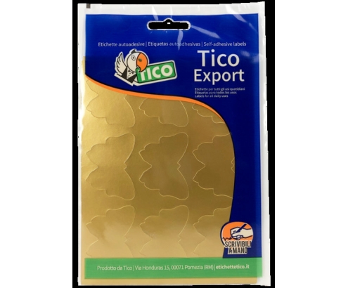 Tico E-GL-4836 etiqueta autoadhesiva Oro 90 pieza(s)
