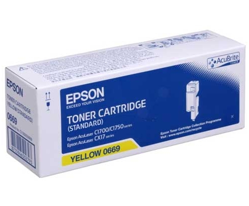 TONER EPSON AL-C1700/C1750/CX17 AMARILLO C13S050669
