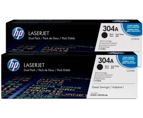 TONER HP 304A NEGRO PACK 2 CC530AD