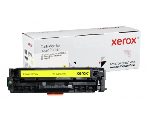 Toner xerox amarillo everyday compatible con hp CE412A equivalente de 2600 paginas 006R03805