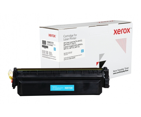 Toner xerox cian everyday compatible hp CF411X CRG-046HC 5000 paginas 006R03701