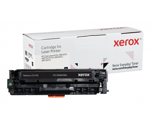 Toner xerox negro everyday compatible con hp CE410X equivalente de 4000 paginas 006R03802