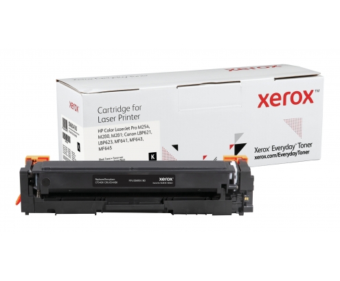 Toner xerox negro everyday compatible con hp CF540X CRG-054HBK equivalente de 3200 paginas 006R04180