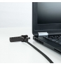 TooQ Cable de Seguridad con Combinación para Portátiles 1.5 metros, Gris Oscuro