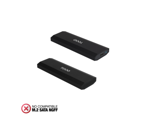 TooQ Caja Externa para SSD M.2 NVMe PICe, Negra