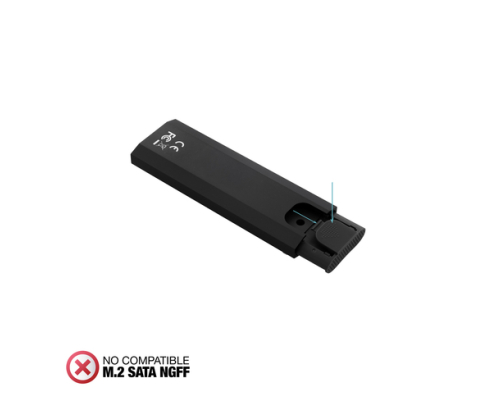 TooQ Caja Externa para SSD M.2 NVMe PICe, Negra
