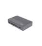TooQ Caja externa para SSD M.2 NVMe/SATA + HUB USB-C 3.2 Gen2 con 2x USB-A 3.1 + 1x USB-A 2.0 + USB-C 3.2 Gen2 + HDMI 2.0 + RJ45 + SD/TF + AUDIO + USB