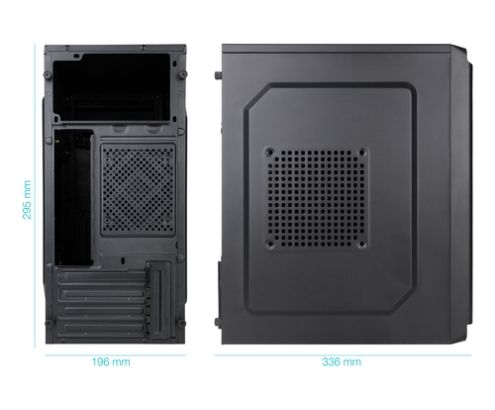 TooQ Caja Minitorre Micro-ATX “DODEKA ULTRA” Negra