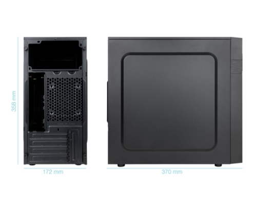 TooQ Caja Minitorre Micro-ATX “ISOBOX ULTRA”, Negra
